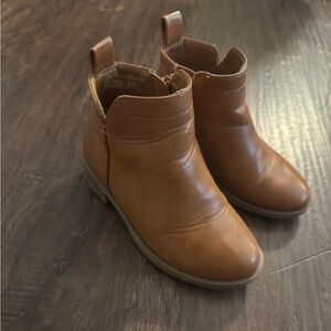 Wonder nation tan zip up boots size 9 kids